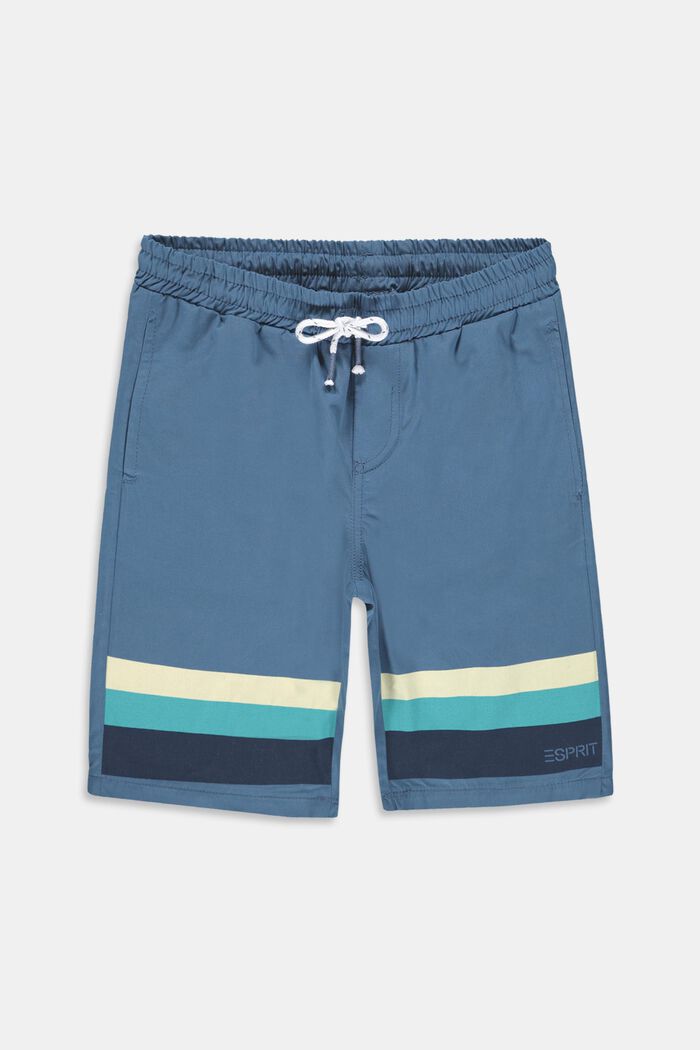 Shorts mit Streifen-Details, 100% Baumwolle, GREY BLUE, detail image number 0