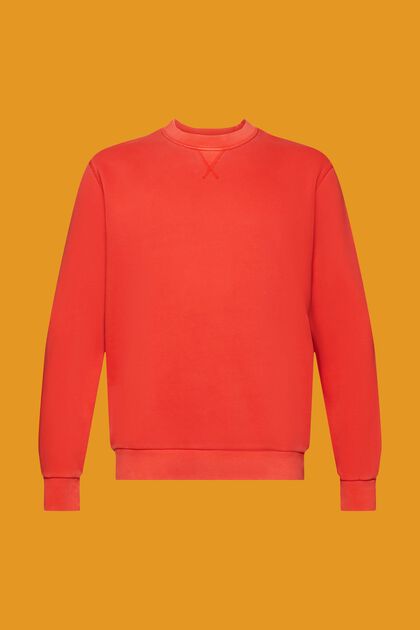 Unifarbenes Sweatshirt im Regular Fit, RED, overview
