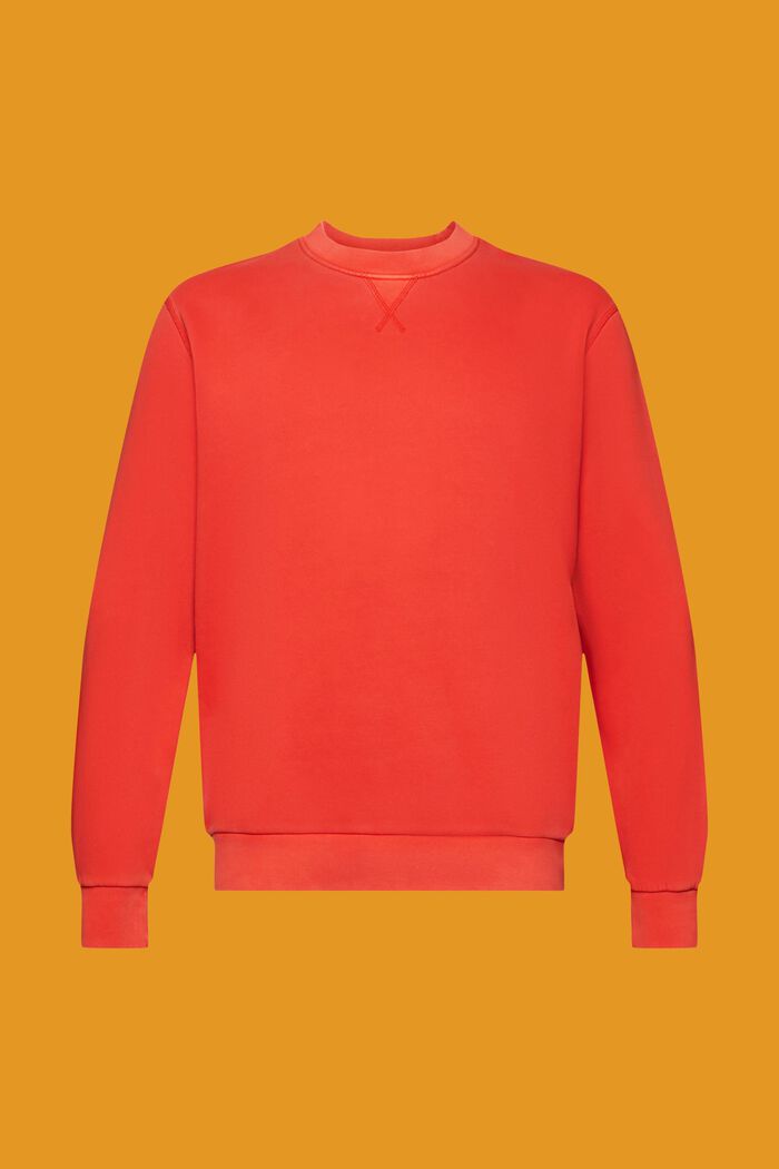 Unifarbenes Sweatshirt im Regular Fit, RED, detail image number 7