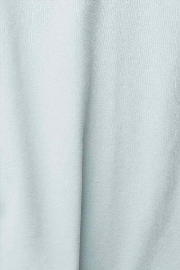 Unifarbenes Jersey-T-Shirt, DUSTY GREEN, detail image number 4