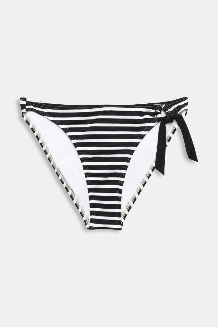 Bikini-Slip mit Streifenmuster, BLACK, detail image number 4