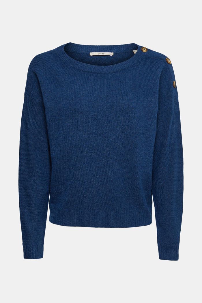 Mit Wolle: Pullover, NEW PETROL BLUE, detail image number 2