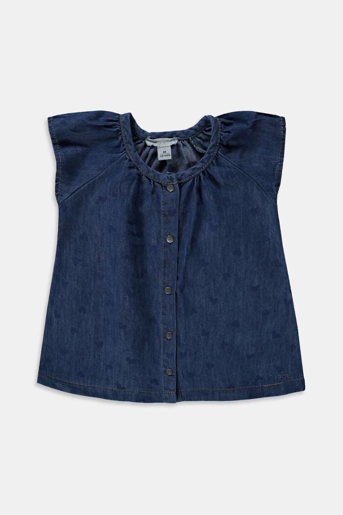 Ärmelloses Jeans-Kleid aus  Baumwoll-Mix, BLUE MEDIUM WASHED, detail image number 0