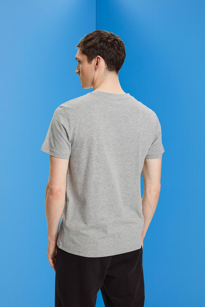 T-Shirt im Slim Fit mit Rundhalsausschnitt, MEDIUM GREY, detail image number 3