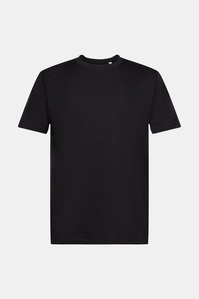 Jersey-T-Shirt mit Rundhalsausschnitt, BLACK, detail image number 6