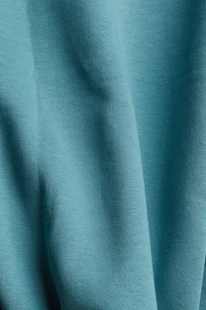 Recycelt: Sweatshirt-Hoodie mit Print, TURQUOISE, detail image number 1