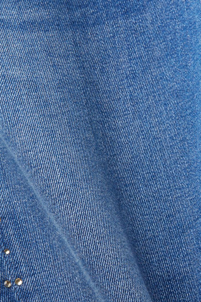 Verzierte Jeans: enge Passform, mittelhoher Bund, BLUE MEDIUM WASHED, detail image number 6
