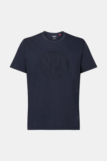 T-Shirt mit Sticklogo, 100 % Bio-Baumwolle