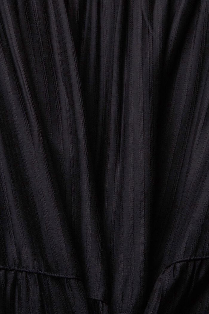Kleid mit feinen Streifen, LENZING™ ECOVERO™, BLACK, detail image number 4