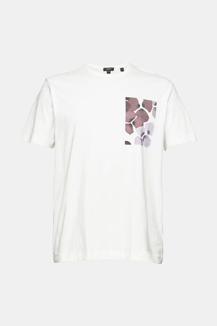Jersey-T-Shirt mit Print, OFF WHITE, overview