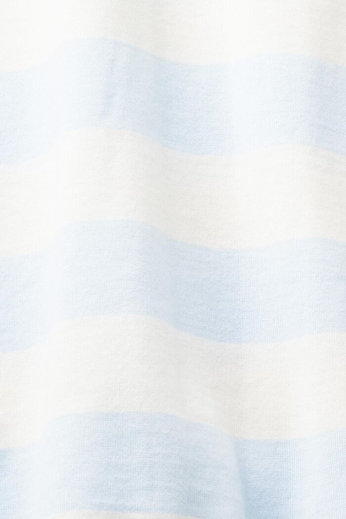 Gestreiftes Logo-T-Shirt aus Baumwolle, PASTEL BLUE, detail image number 4