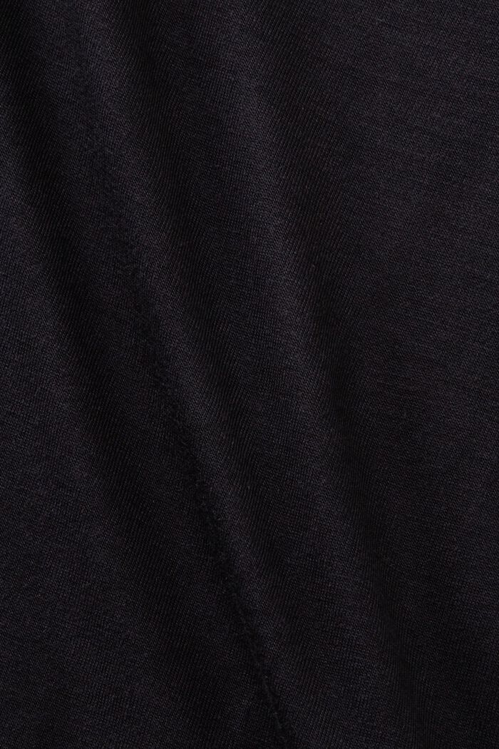 Jersey-Longsleeve mit Wasserfallausschnitt, BLACK, detail image number 5