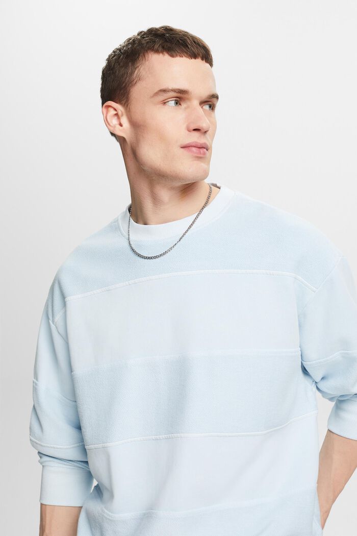 Strukturiertes Sweatshirt aus Bio-Baumwolle, LIGHT BLUE, detail image number 0