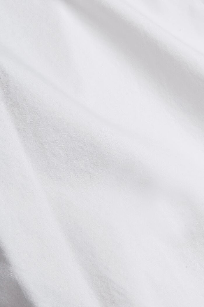 Hemdbluse mit Rüschen aus 100% Baumwolle, WHITE, detail image number 4