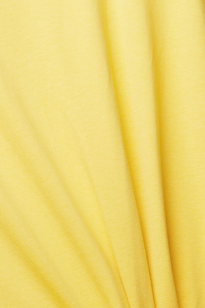 Unifarbenes T-Shirt, YELLOW, detail image number 4