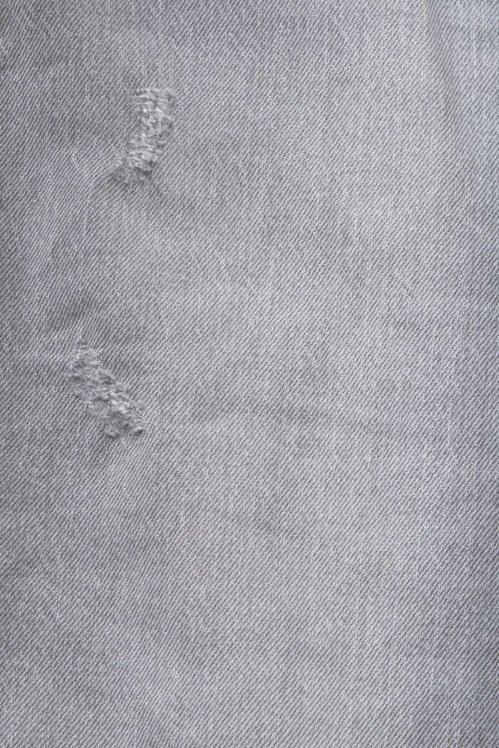 Jeans mit hohem Bund und offenem Saum, GREY MEDIUM WASHED, detail image number 5