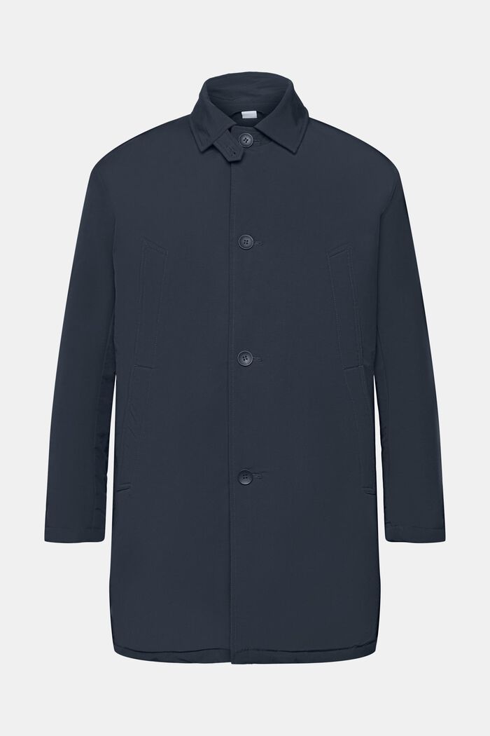 Langer Mac Coat, PETROL BLUE, detail image number 6