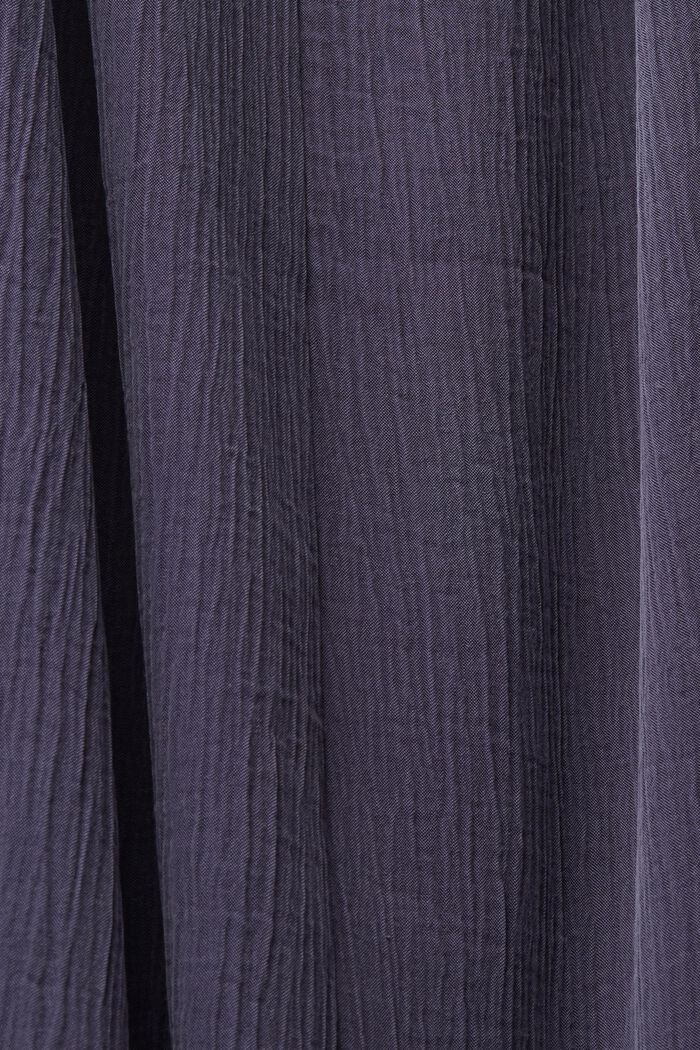 Blusenkleid mit Crinkle-Effekt, ANTHRACITE, detail image number 4