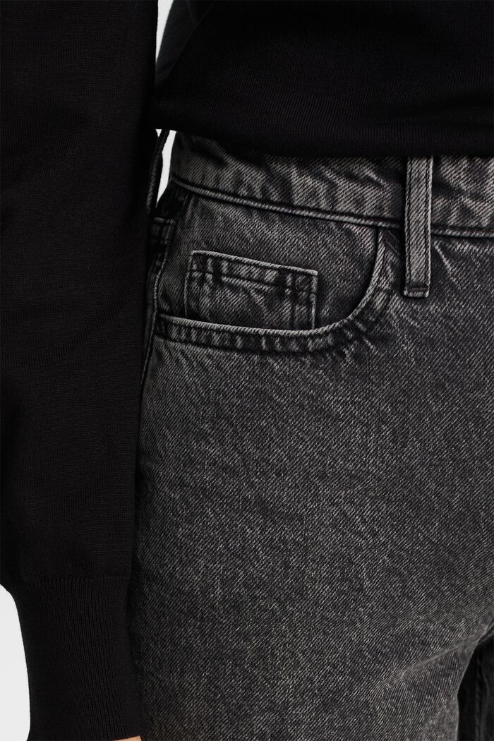 Retro-Jeans mit hohem Bund und weitem Bein, GREY DARK WASHED, detail image number 2