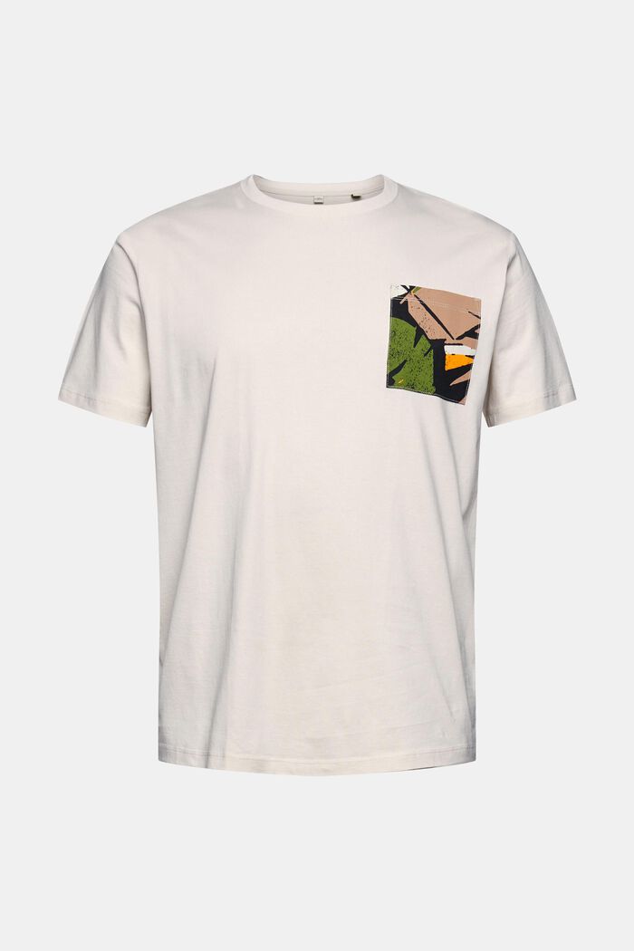 T-Shirt mit gemusterter Tasche