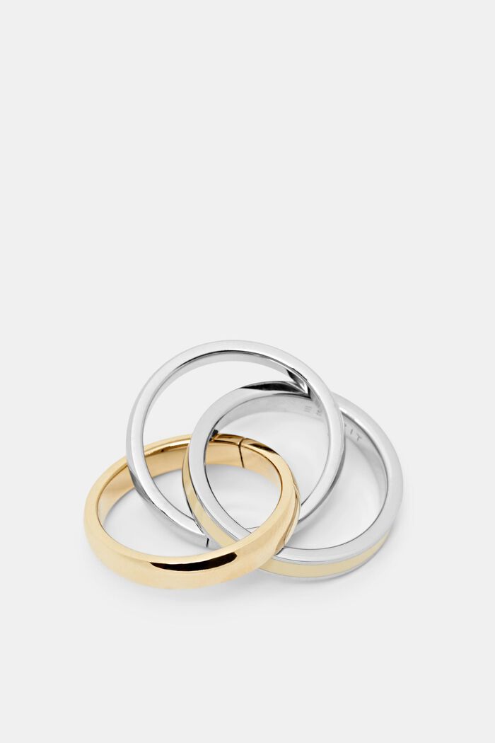 Trio-Ring aus Edelstahl, GOLD, detail image number 1