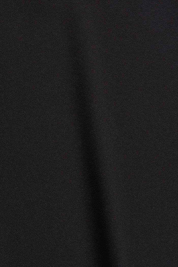 Stretch-Bluse mit offenen Kanten, BLACK, detail image number 4