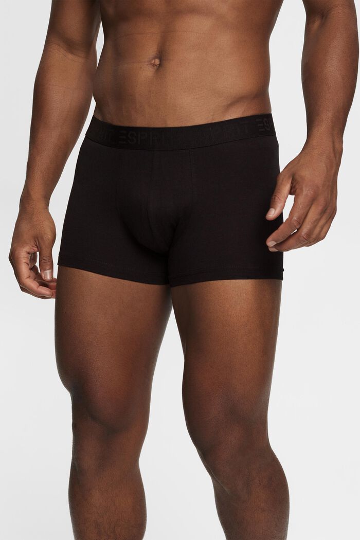 Kurze Herren-Shorts aus Baumwollstretch im Multipack, BLACK, detail image number 0