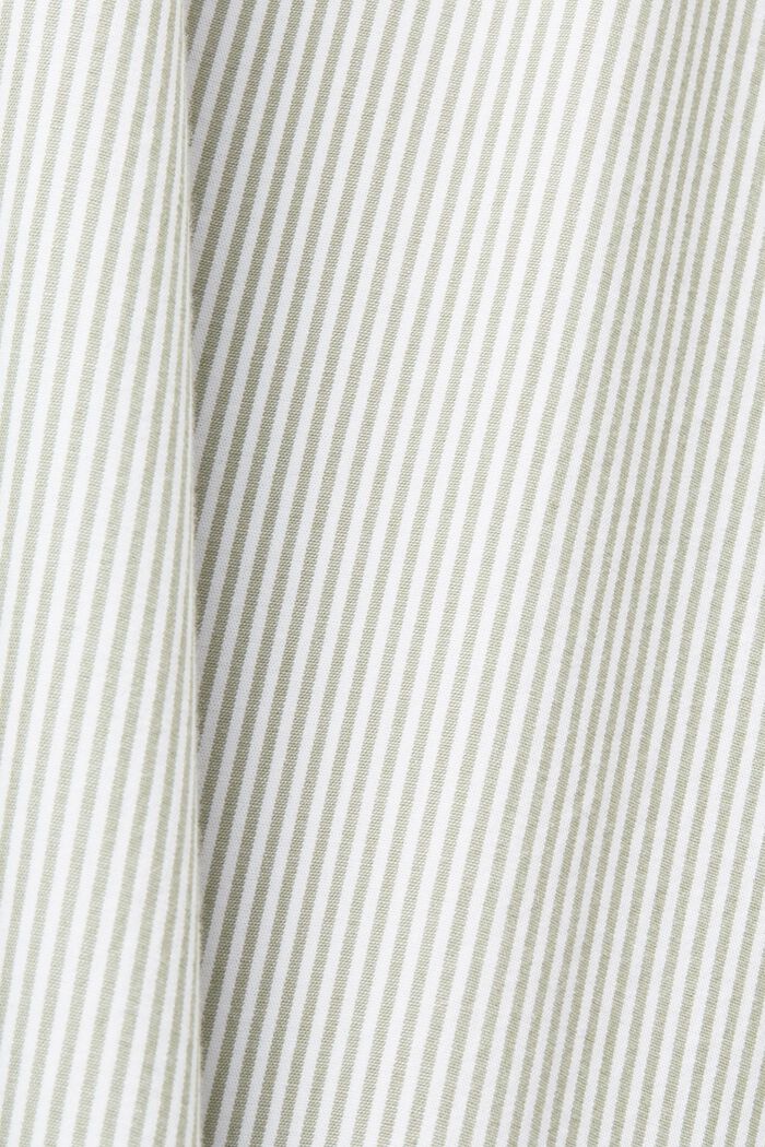 Baumwollhemd mit Nadelstreifen und Stehkragen, LIGHT KHAKI, detail image number 4