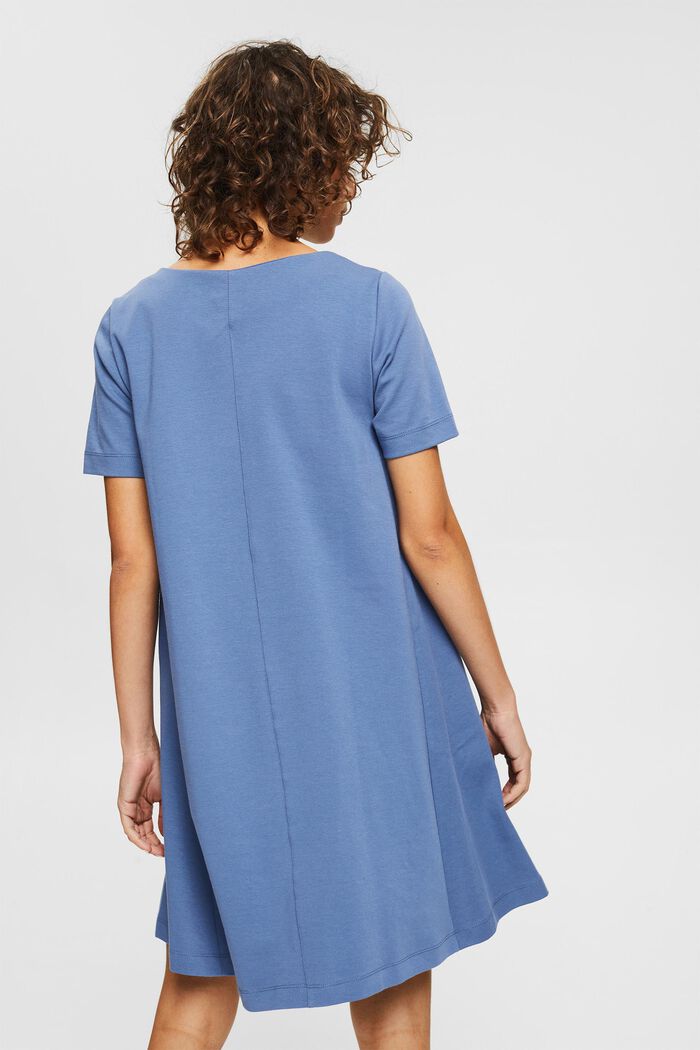 Ausgestelltes T-Shirt-Kleid, Bio-Baumwoll-Mix, BLUE LAVENDER, detail image number 2