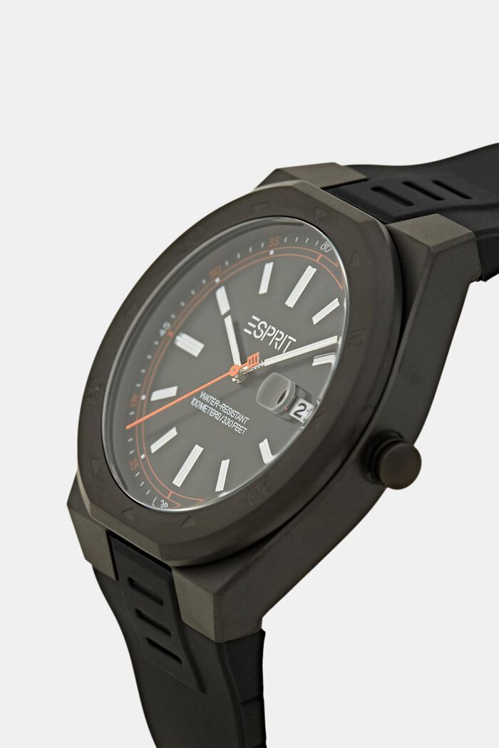 Uhr mit Silikon-Armband, BLACK, detail image number 1