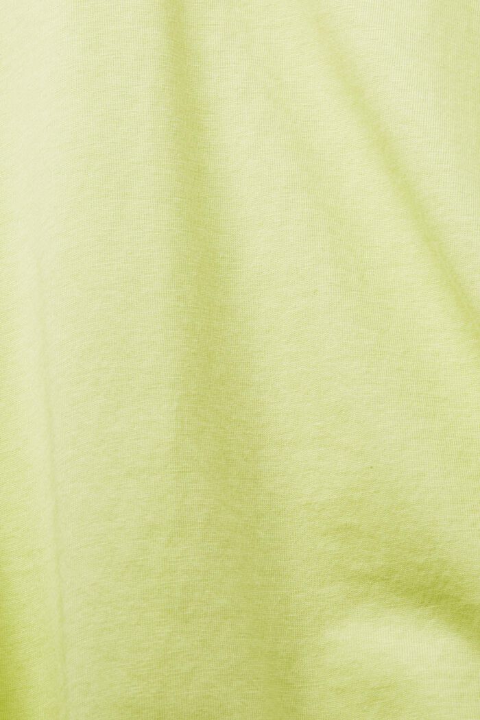 Oversize Cropped-T-Shirt, 100 % Baumwolle, LIME YELLOW, detail image number 5