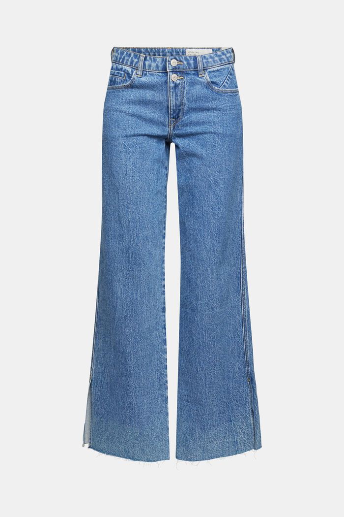 Wide Leg Jeans aus Organic Cotton, BLUE MEDIUM WASHED, detail image number 7