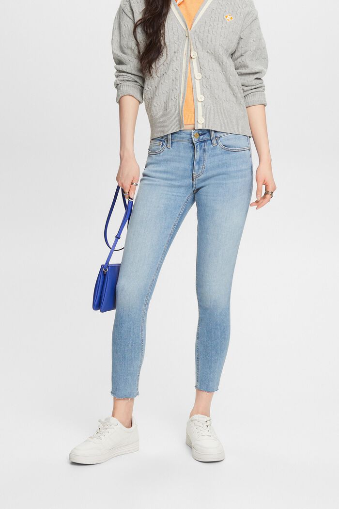 Skinny Jeans mit mittlerer Bundhöhe, BLUE LIGHT WASHED, detail image number 0