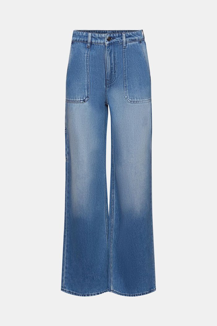 High-Rise-Jeans im Carpenter Fit, BLUE MEDIUM WASHED, detail image number 8
