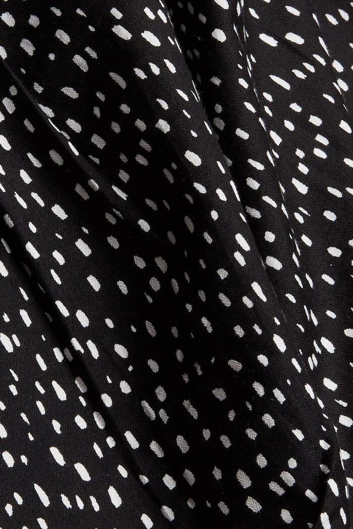 Gemusterte Bluse mit Stickerei, BLACK, detail image number 1