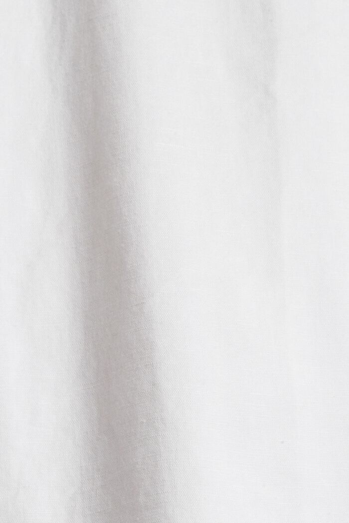 Oversize-Bluse aus Leinenmix, WHITE, detail image number 4