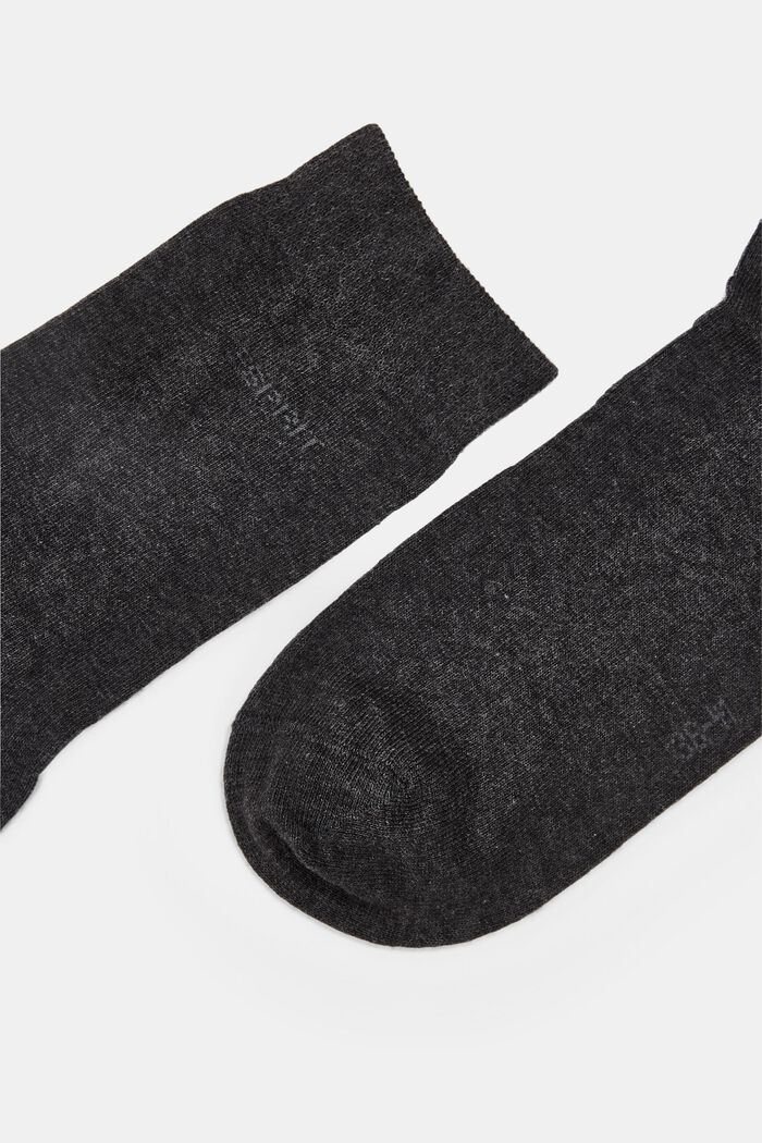 10er-Pack unifarbene Socken, Bio-Baumwolle, ANTHRACITE MELANGE, detail image number 1