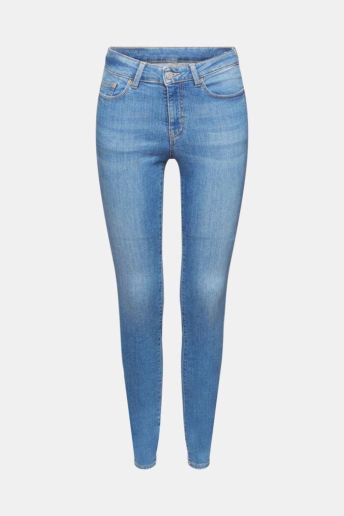 Skinny-Jeans aus nachhaltiger Baumwolle, BLUE LIGHT WASHED, detail image number 6