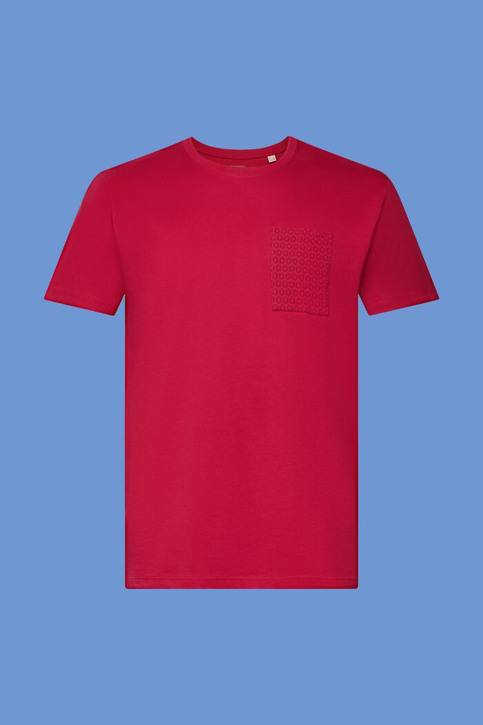 T-Shirt aus nachhaltiger Baumwolle mit Brusttasche, DARK PINK, detail image number 6