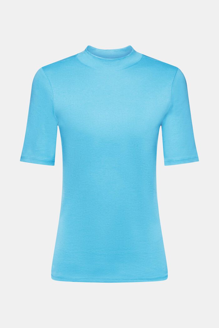 Baumwoll-T-Shirt, TURQUOISE, detail image number 5