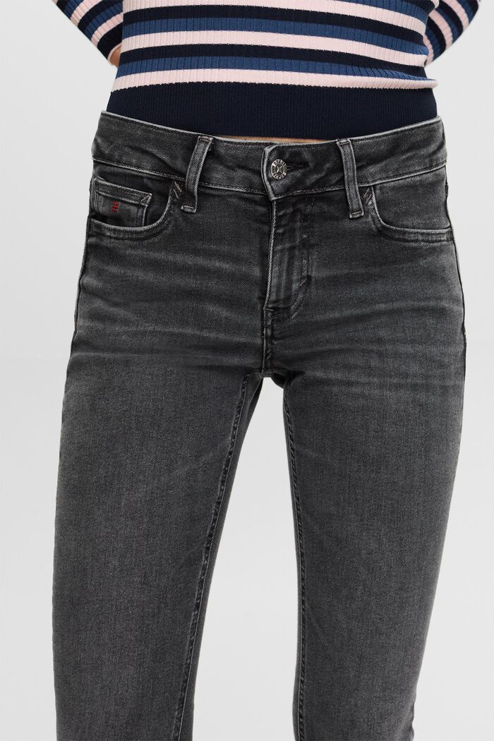 Skinny Jeans mit mittlerer Bundhöhe, BLACK DARK WASHED, detail image number 2