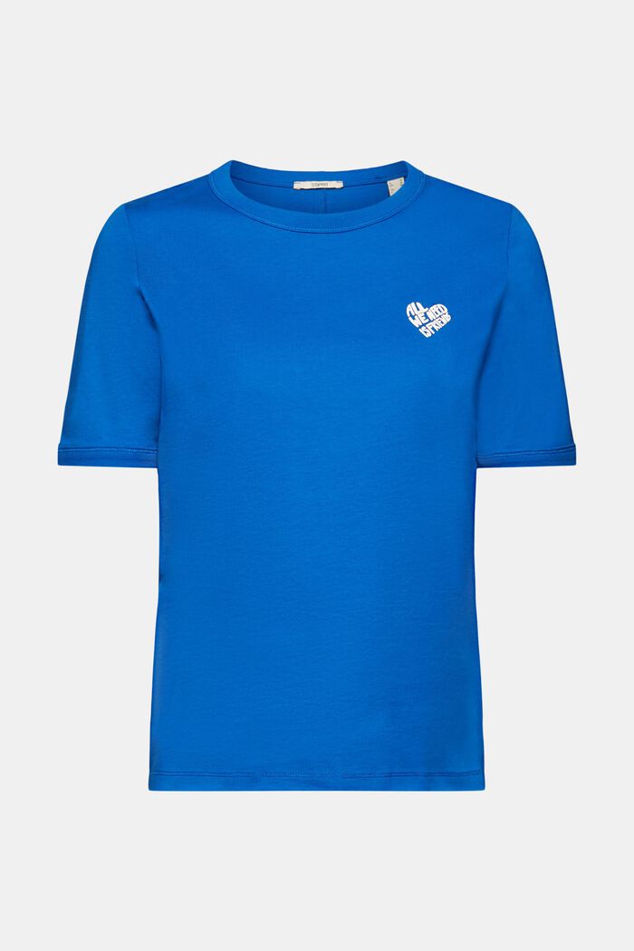 Baumwoll-T-Shirt mit herzförmigem Logo, BLUE, detail image number 7