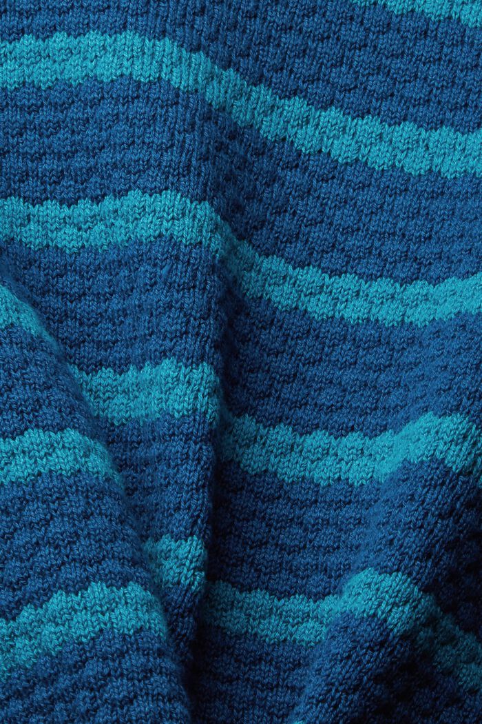 Pullover aus Strukturstrick, PETROL BLUE, detail image number 1