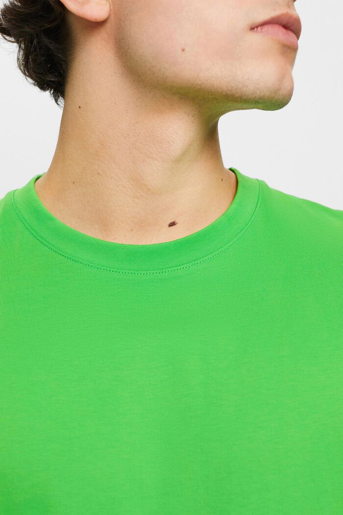 Jersey-T-Shirt mit Rundhalsausschnitt, GREEN, detail image number 2