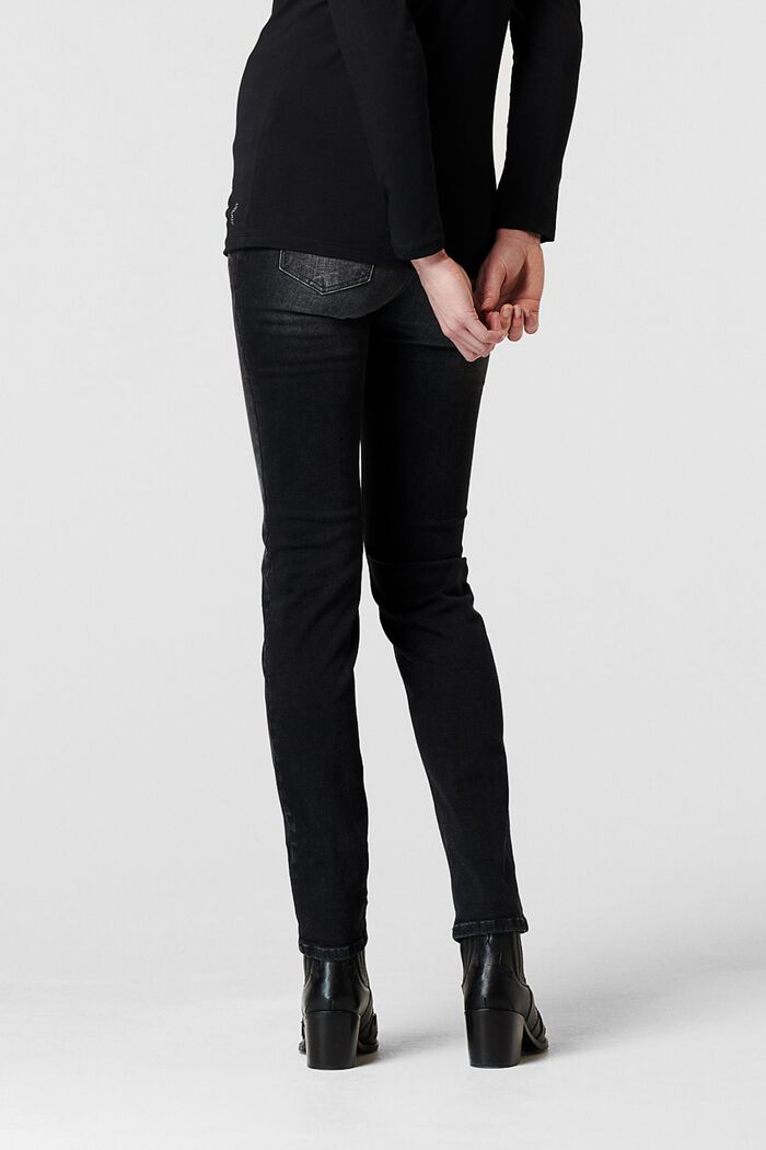Stretch-Jeans mit Überbauchbund, Bio-Baumwolle, GREY DENIM, detail image number 1