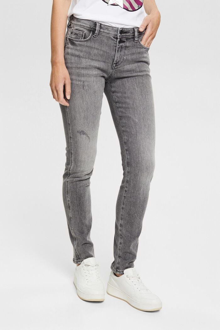 Stretch-Jeans mit Organic Cotton, GREY MEDIUM WASHED, detail image number 0