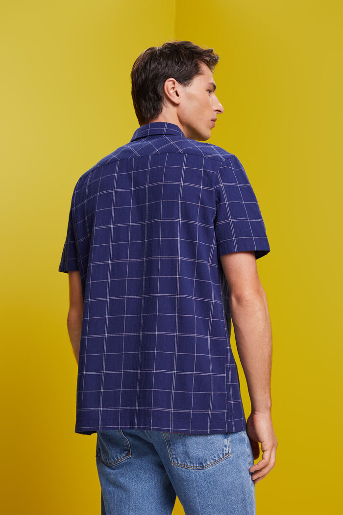 Kurzarm-Hemd aus 100% Baumwolle, DARK BLUE, detail image number 3