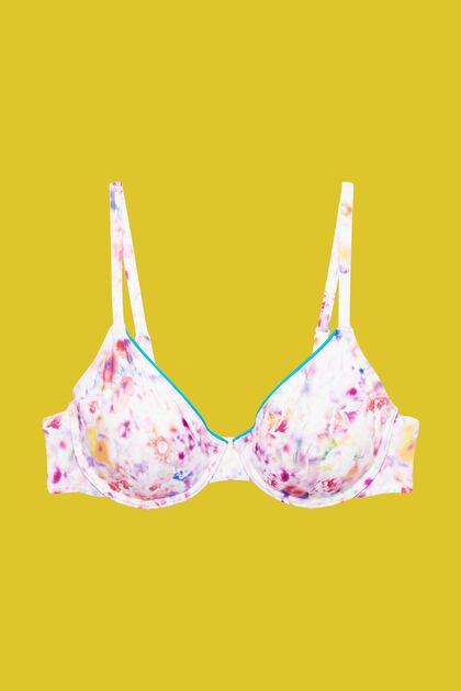 Bikini-Top mit Bügel-Cups und floralem Print