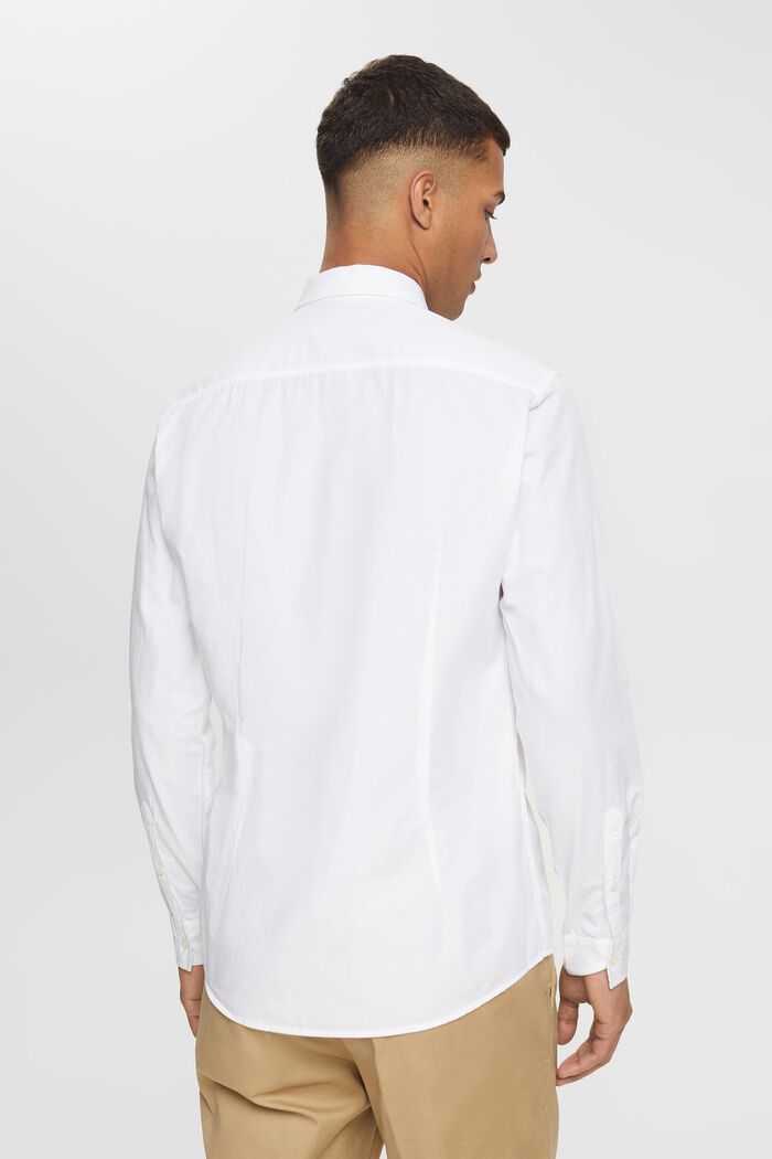 Nachhaltiges Baumwollhemd Slim Fit, WHITE, detail image number 3