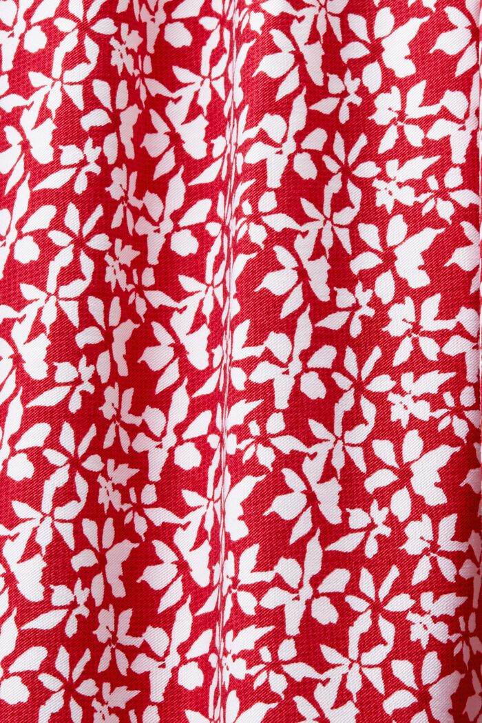 Tube-Kleid in Midilänge mit gesmokten Details, DARK RED, detail image number 4